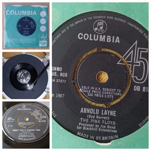THE PINK FLOYD - Arnold Layne - UK Columbia 45 4 Prong Centre 1967 PSYCH