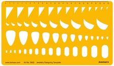 Jewelry Design Template Stencil Triangle, Stone Oval Shapes