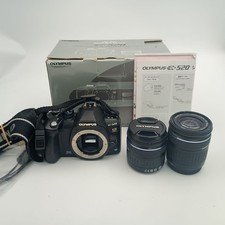 OLYMPUS E-520 Digital Camera Black Mirrorless with Lenses