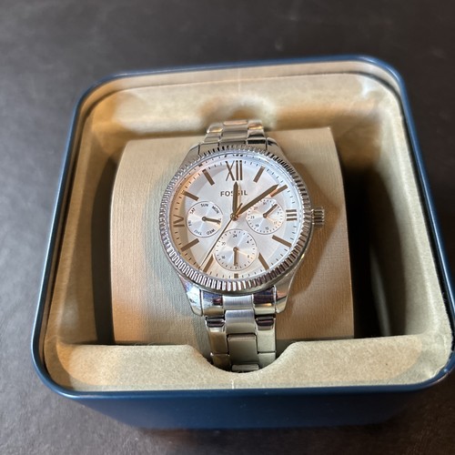 AUTHENTISCHE FOSSIL RYE MULTIFUNKTION CHRONOGRAPH SILBER DAMEN BQ3690 UHR