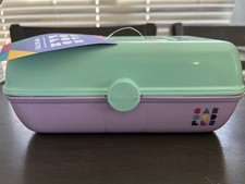 CABOODLES Pretty Petite Retro Small Organizer Makeup Case Mirror Mint Lilac NWT