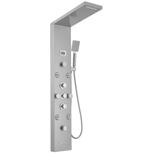 Shower Panel Tower Rainfall Waterfall System 8-Spray Body Je