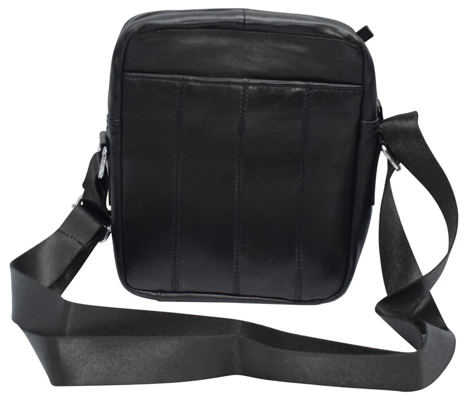 Bolso Mensajero para Hombres Cuero Genuino Bandolera Bolso de Hombro Ajuste Teléfono Cartera Foto 3 de 4