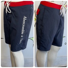 Abercrombie Fitch Vintage Swim Shorts Y2K Red Navy Sporty Gorpcore Y2K 31