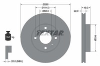 2X Textar 92109300 Bremsscheibe FüR Nissan