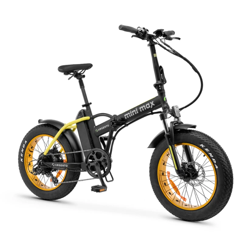 ARGENTO MINIMAX YELLOW E-BIKE TELAIO IN ALLUMINIO RUOTE 20" AUTONOMIA 70KM - Immagine 3 di 4