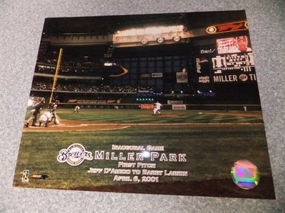 L#D79  2001 inaugural game, Miller Park, Milwaukee Brewers, color photo 8x10