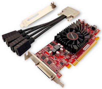VisionTek Radeon HD 5570 1GB DDR3 SFF Graphics Card, 4 Port VHDCI to HDMI 