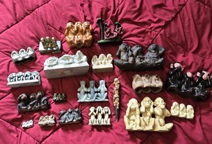 ZOO ESCAPE! TWENTY Sets Vintage No Evil Monkeys! Various Composition & Poses! VE