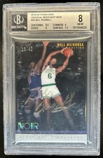 2019-20 Panini Noir Bill Russell Spotlight Signatures Vertical Auto #/49 BGS 8