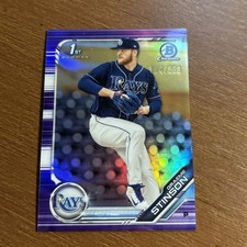 Graeme Stinson 2019 Bowman Chrome Purple BCP-116 /250 Rays 1st