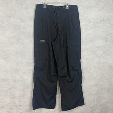 Vtg Grunge 90's Y2K Baggy Black Urban Groove Cargo Parachute Skater Pants 32x30