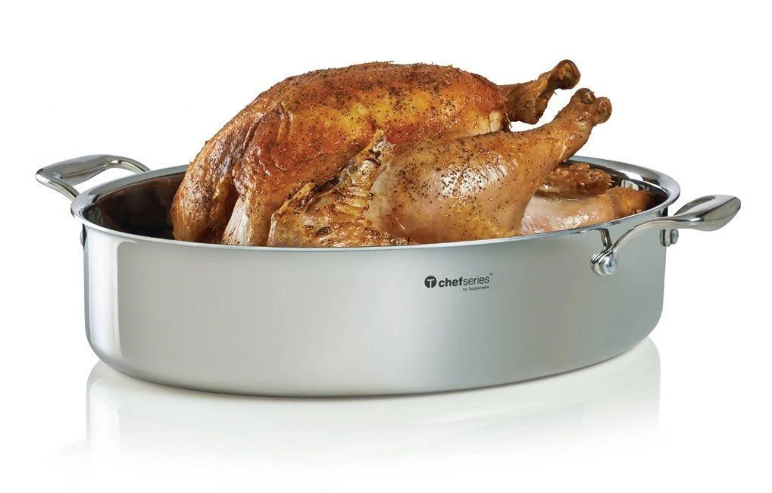 🔥 New 50% off! Tupperware CS Stainless Steel Oven Roaster Pan with Rack -Turkey