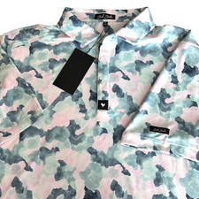 NEW Bad Birdie Golf Polo Mens L Core Polo Mirage Oasis Performance Shirt 78