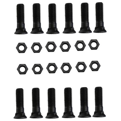 12 - Plow Bolt & Nut for Blades/ Cutting Edge, 5/8-11x2 1/4 - Grade 8, Dome Head