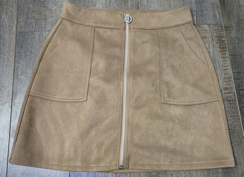 Maurices Full Zip Front Skirt Size 8 Brown - Picture 1 of 7