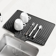 Dish Drying Mat, Silicone Dish Drying Mat for Kitchen Counter, Drainer Mat wi...