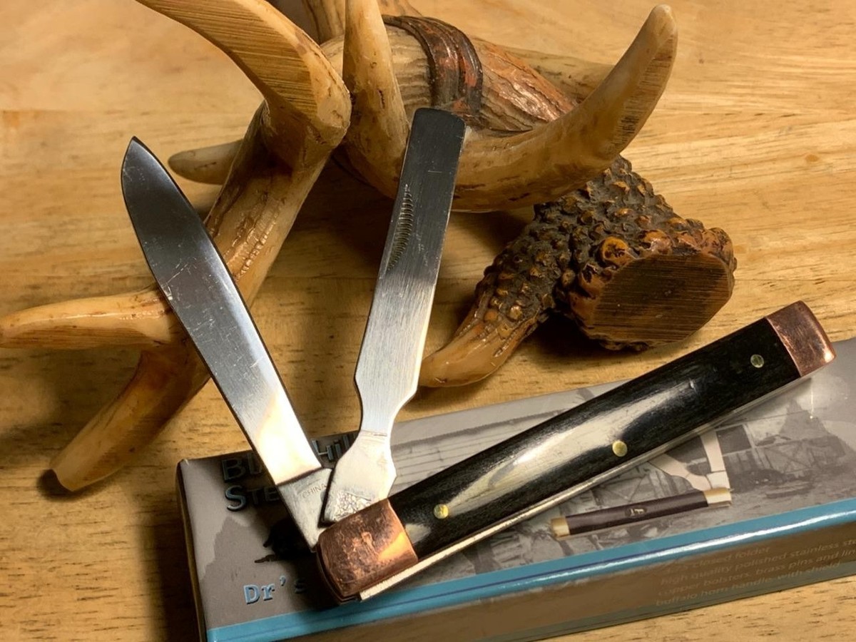 Frost Cutlery Black Hills Copper Bolster Doctors Knife 3 3/4