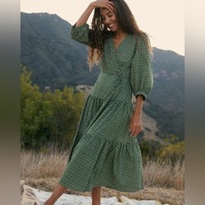 Christy Dawn The Noah Dress Linden Anemone Field Green XS