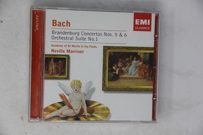 Bach Brandenburg Concertos 5 & 6 Orchestral Suite 1 Neville Marriner CD