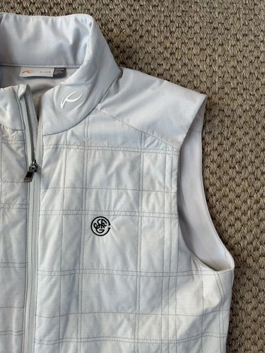 KJUS SFGC Rowan Insulated Vest Men’s Light Gray Full Zip Quilted Golf Size 50 video thumbnail
