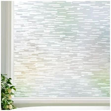 Window Privacy Film, Frosted Glass Window Film, 17.5" x 78.7" Linear Frosted