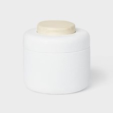 Modern Resin Bath Canister Wood Top