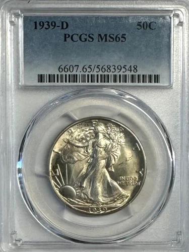 1939-D Walking Liberty Half Dollar, MS 65 PCGS, NR