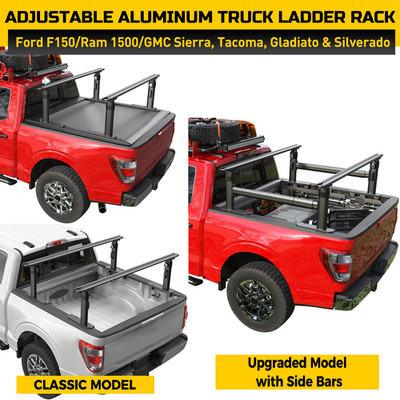Bed Ladder Rack for Ford F150/Ram 1500/Chevy Silverado/Sierra/Tacoma/Gladiato