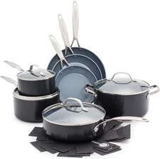 Greenpan 11 Piece Valencia Pro Ceramic Nonstick Cookware Set, Pfas-Free, Inducti