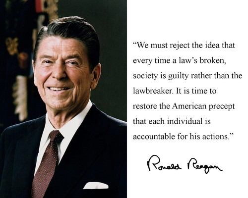 We Must Reject The Idea That Every Time A Law Is Broken Ronald Reagan " We Must Reject The..." Autograph Quote 8 X 10 Photo Picture  #P22 | Ebay