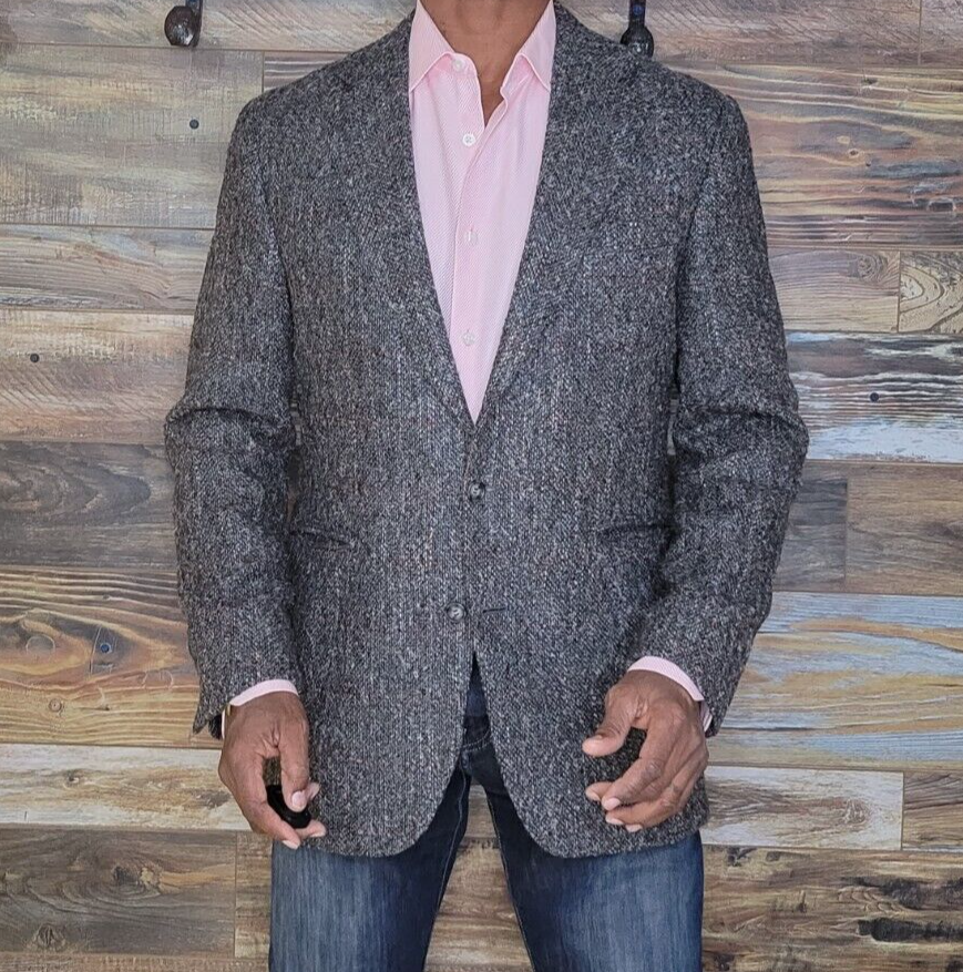 Vintage J. Riggins USA Wool Blend Gray Geometric Blazer Sport Jacket ...