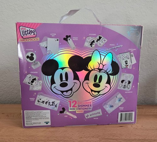 Real Littles Backpacks Disney 100 Mickey & Minnie Shimmer Together Mini NEW 2 Pk - Picture 3 of 7