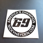 AMERICA'S CHAMPION NICKY HAYDEN 69 MOTOGP SUPERBIKE DECAL STICKER