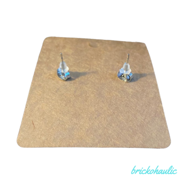 Brickohaulic Metallic Rainbow Stud Earrings Handmade with LEGO® Bricks Parts