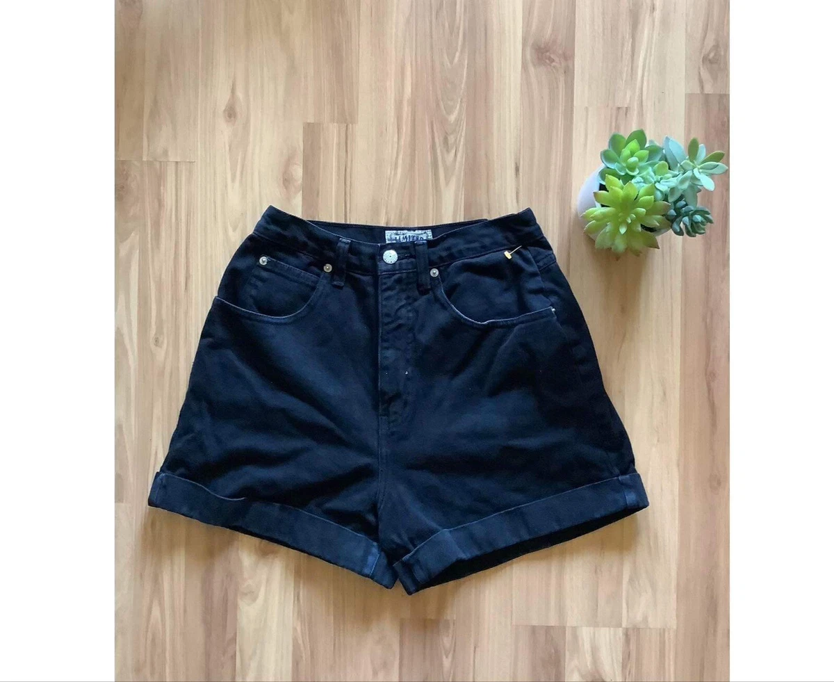 Vintage black top denim shorts