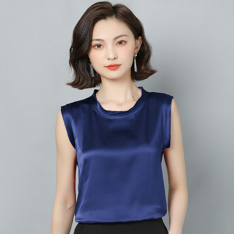 satin sleeveless top