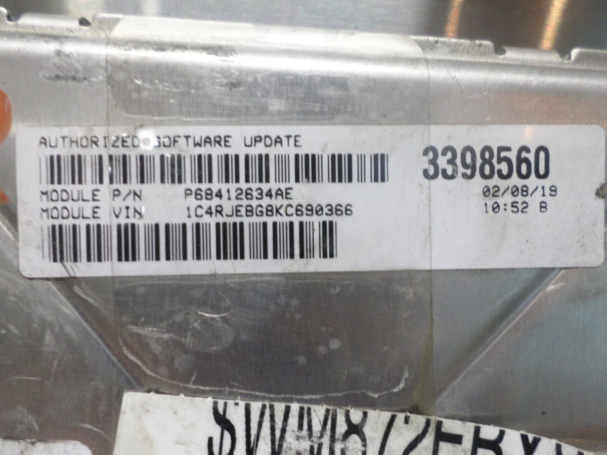 2018-2019 Jeep Grand Cherokee 3.6L Engine Computer Module PCM ECM