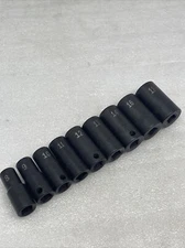 SK Tools 8-18mm Partial Socket Set, 6 Pt, 3/8 Dr, Semi Deep Metric Impact, 9 Pc