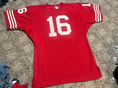 Vtg 1990s San Francisco 49Ers Joe Montana Jersey XL Athletic Knit Game Cut  Sewn