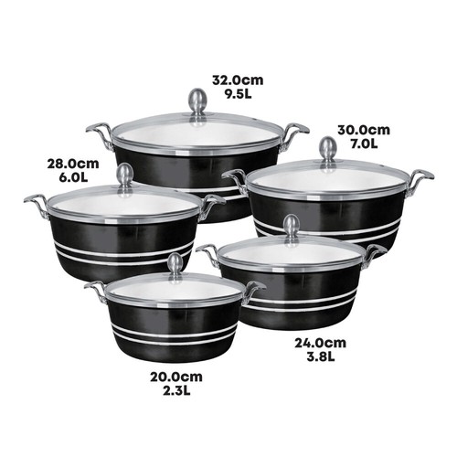 Olla antiadherente fundida a presión de 5 piezas Mianra utensilios de cocina cazuela de inducción sartén de cocina - Imagen 7 de 30