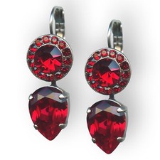 Mariana Earrings Gorgeous Siam Austrian Crystals Primrose Cocktail Hour Coll.