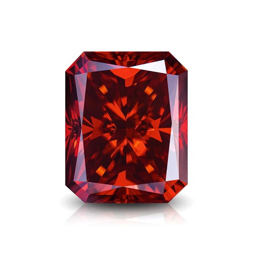 Anello certificato GRA diamante passato pietra moissanite rosso granato pietre preziose sfuse - Foto 16 di 31