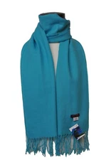 Lady's teal  color 100 % pashmina Long shawl