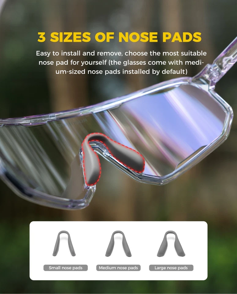 ROCKBROS Fahrradbrille Sportbrille Polarisierte Photochrome TR Rahmen Unisex NEU - Bild 2 von 4