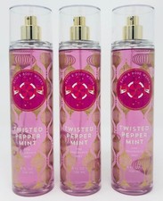 TWISTED PEPPERMINT Bath Body Works Fine Fragrance Mist Body Spray set of 3