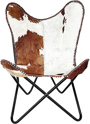Handmade leather butterfly chair Leather accent chair BKF living room chair