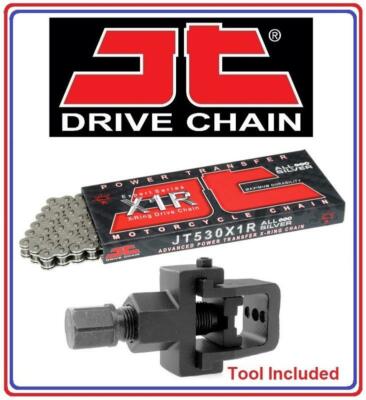 Suzuki GS450 E/S E-J 84-88 JT X1R HD Silver X-Ring Chain 530x110 Links + Tool
