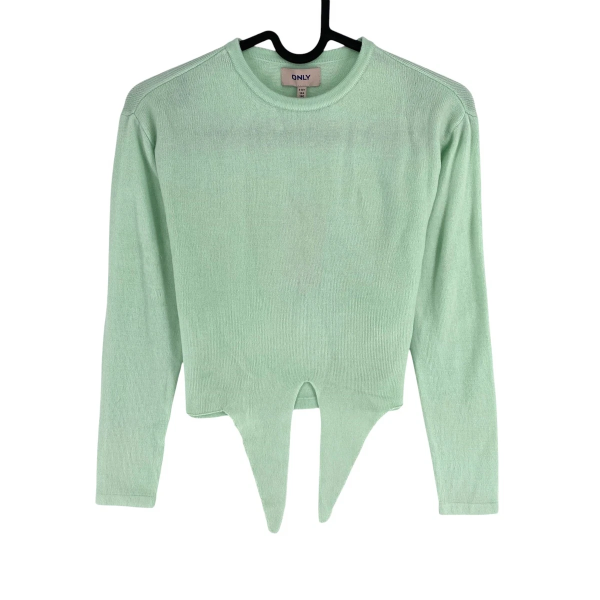 Pull Geore Fille 12-13 Ans – Acrylique Bleu Col Rond, Style Torsadé