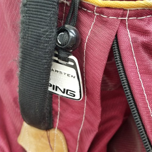 Vtg Ping Hoofer 4-Way Red Rocky Mountain Golf Stand Bag Strap - Picture 3 of 13
